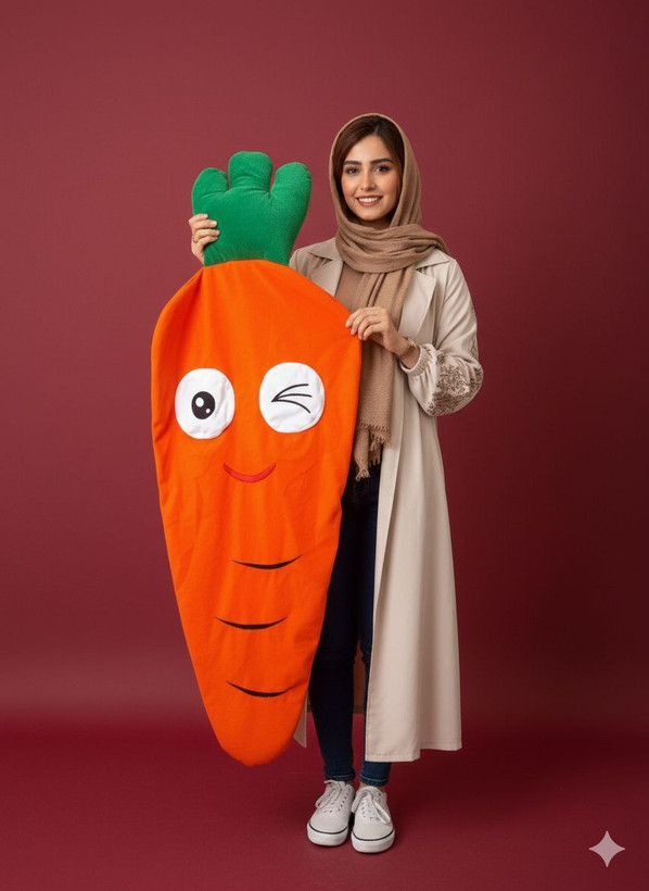 بالشت بغلی هویج عروسکی
